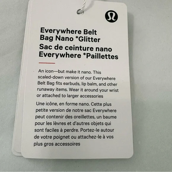 Lululemon Everywhere Belt Bag Nano Glitter Dark Silver NWT - Picture 8 of 10